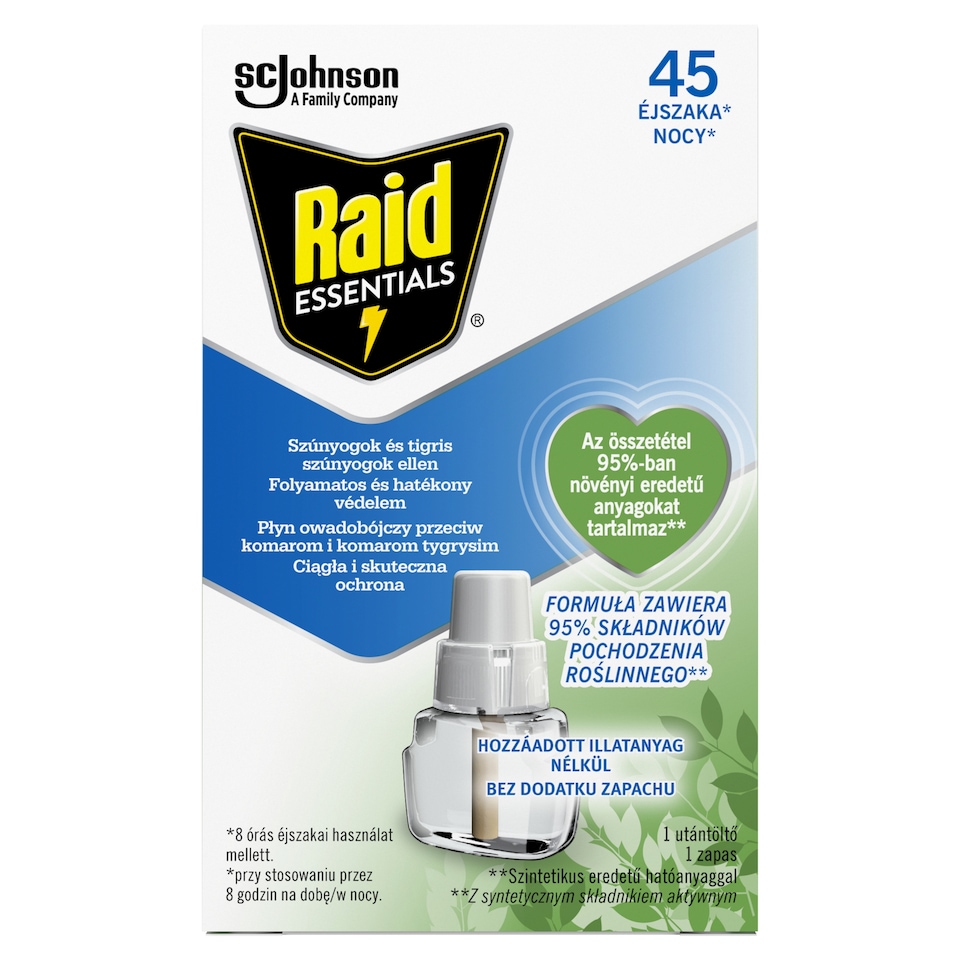 Raid Essentials szúnyogirtó utántöltő folyadék 27 ml