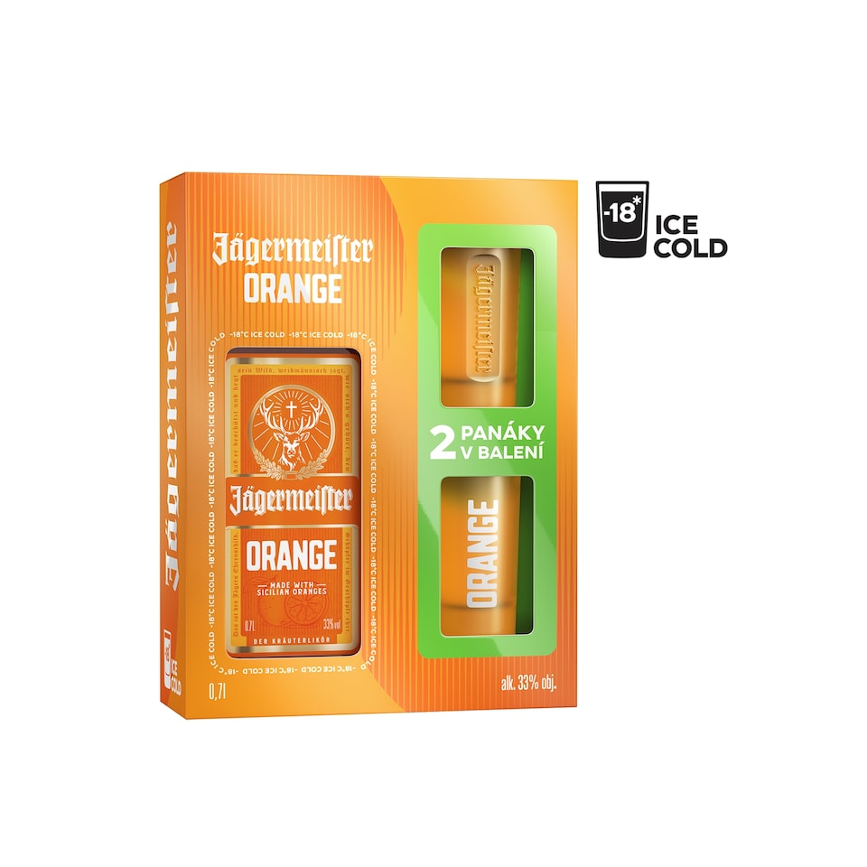 Jägermeister Orange 700ml + 2 Glasses