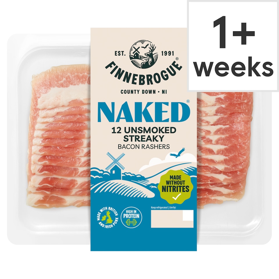 Finne Brogue 12 Naked Unsmoked Streaky 200G