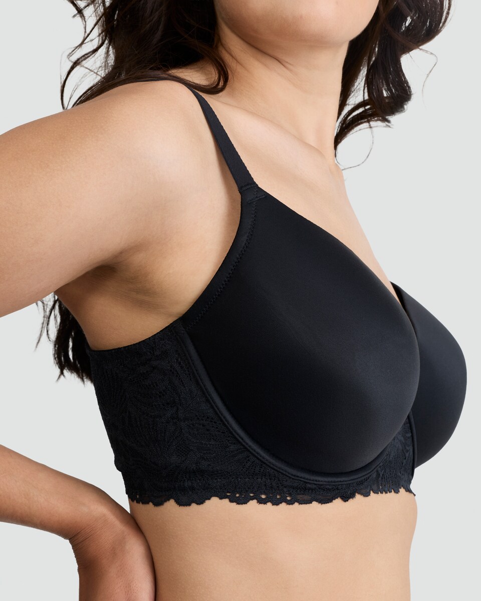 image 1 of F&F Fuller Bust 2-Pack Lace Trim Padded Bra in Purple