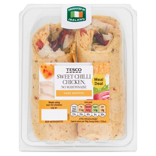 Tesco Thai Sweet Chilli Chicken Wrap 205G Tesco Groceries