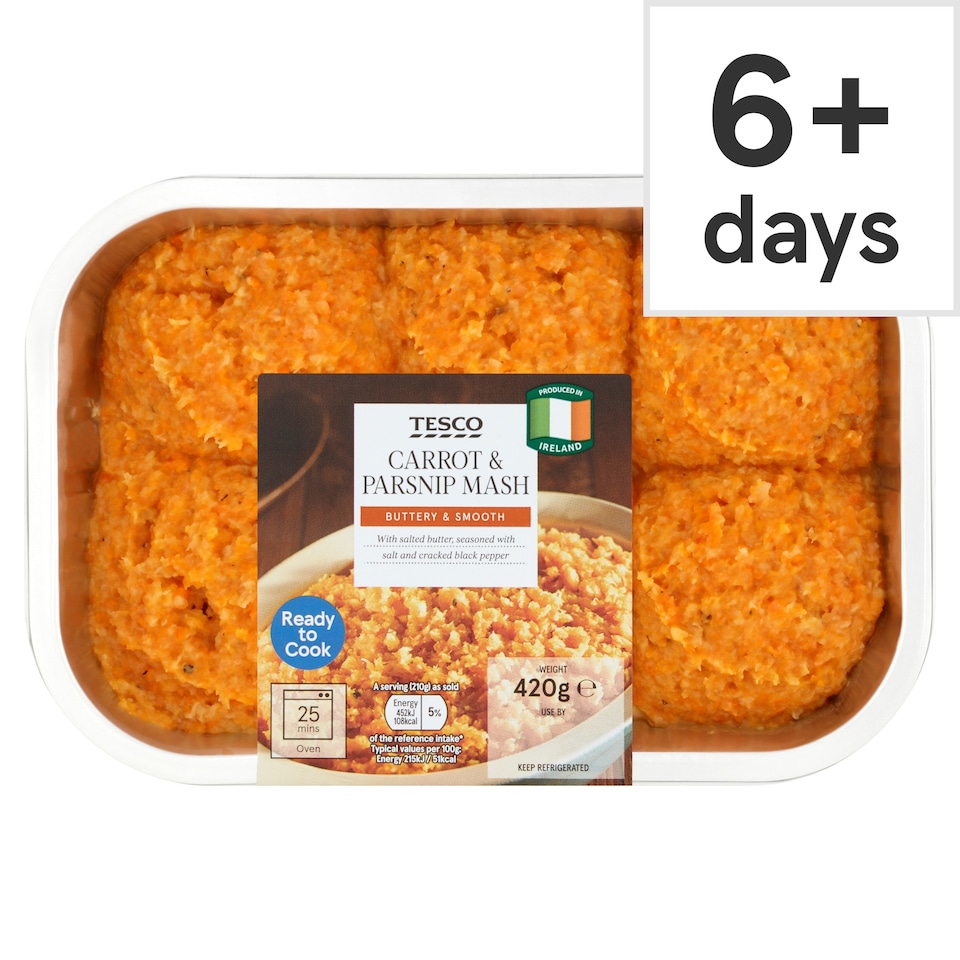 Tescocarrot And Parsnip Mash Balls 420G