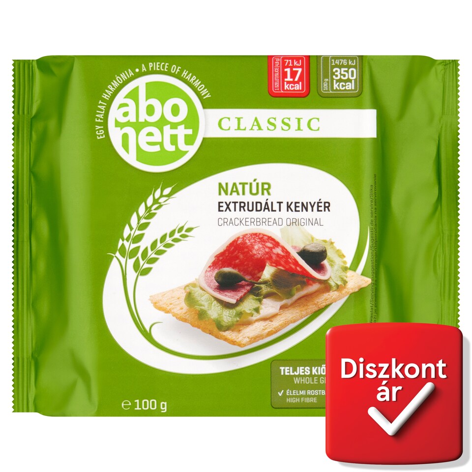 Abonett Classic natúr extrudált kenyér 100 g  1. kép