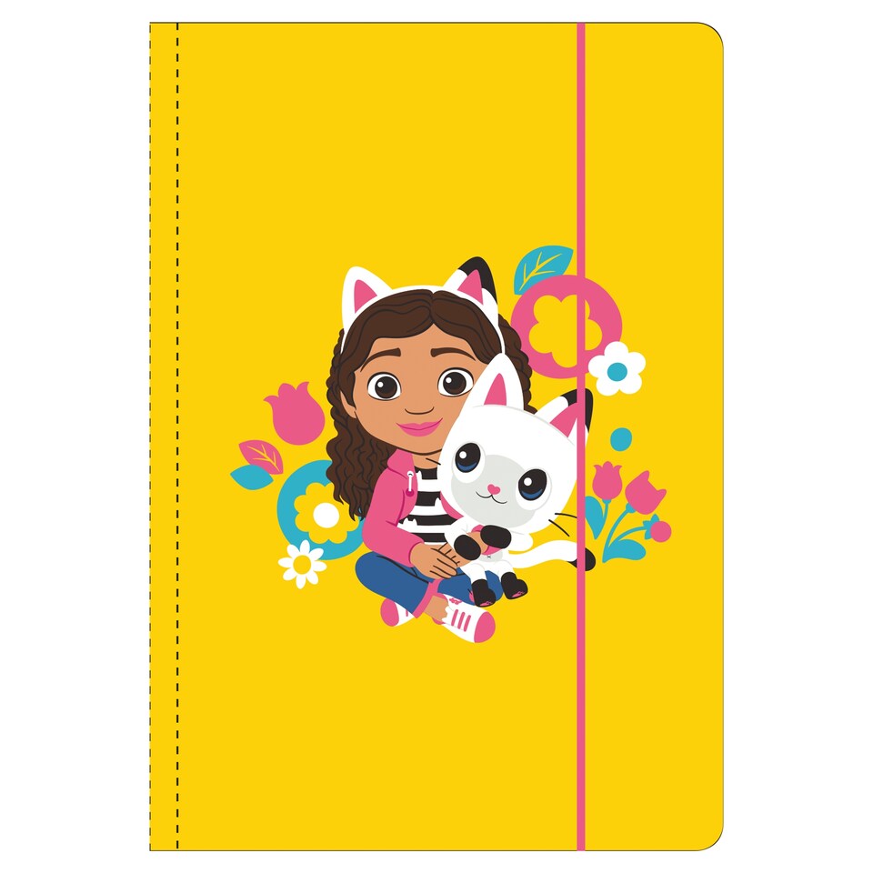 Gabby's Dollhouse Cardboard Folder with Rubber A5