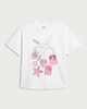 image 4 of K-Pop Demon Hunters Pure Cotton Keyring Charm Print T-Shirt in White