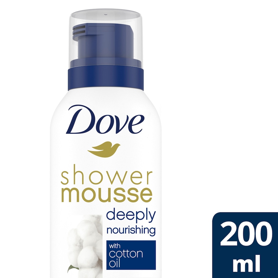 image 1 of Dove Deeply Nourishing Shower Mousse With Cotton Oil 200Ml