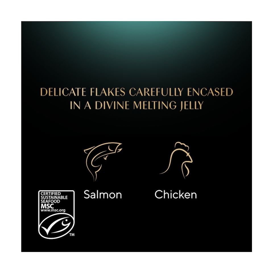 image 1 of Sheba Fine Flakes Cat Food Trays Chicken & Salmon Jelly 8x85g
