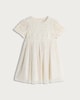 image 4 of F&F Girls Floral Lace Short Sleeved Dress in Cream