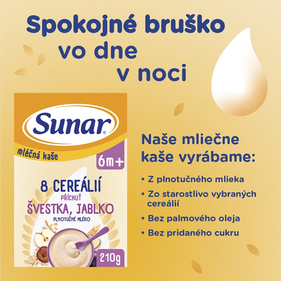 image 1 of Sunar Milk Porridge 8 Cereals Plum, Apple Flavor 210 g