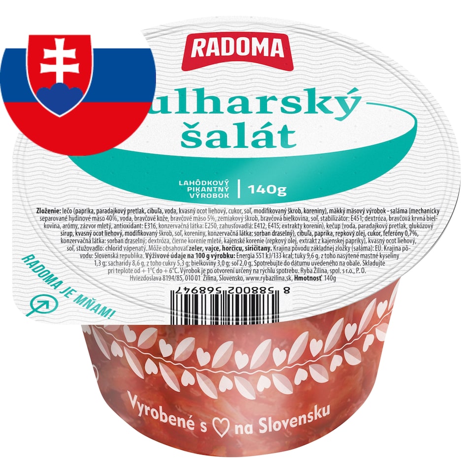 PRETO Radoma Bulharský lahôdkový šalát 140 g