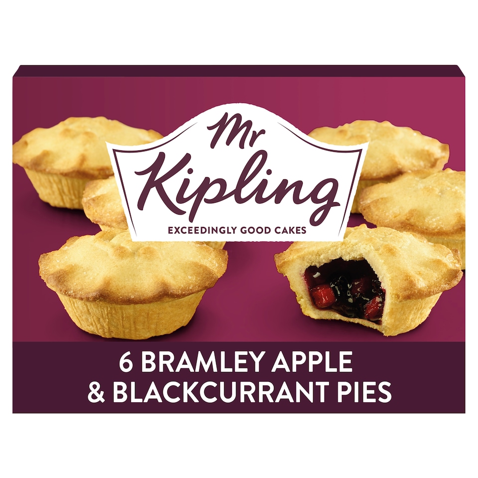 image 1 of Mr Kipling Bramley Apple & Blackcurrant Pies 6 Pack