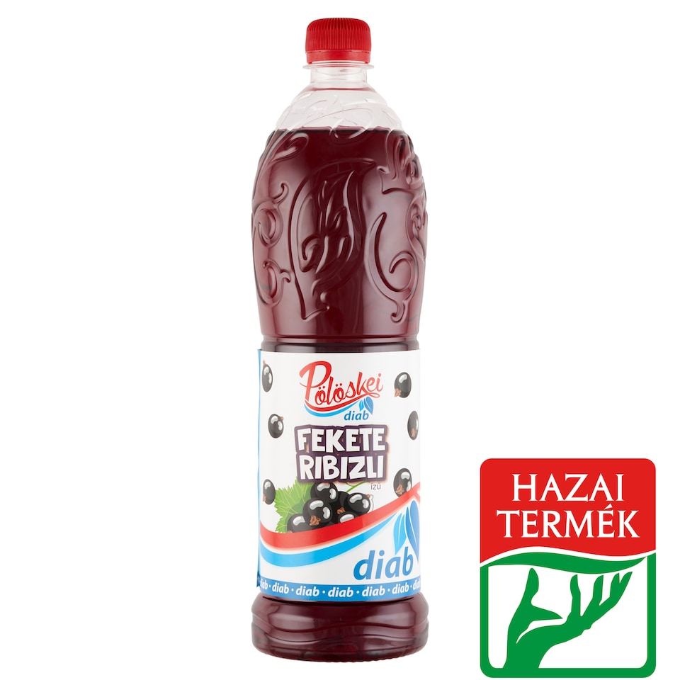 Pölöskei Diab Black Currant Flavored Syrup with Sweeteners 1 l