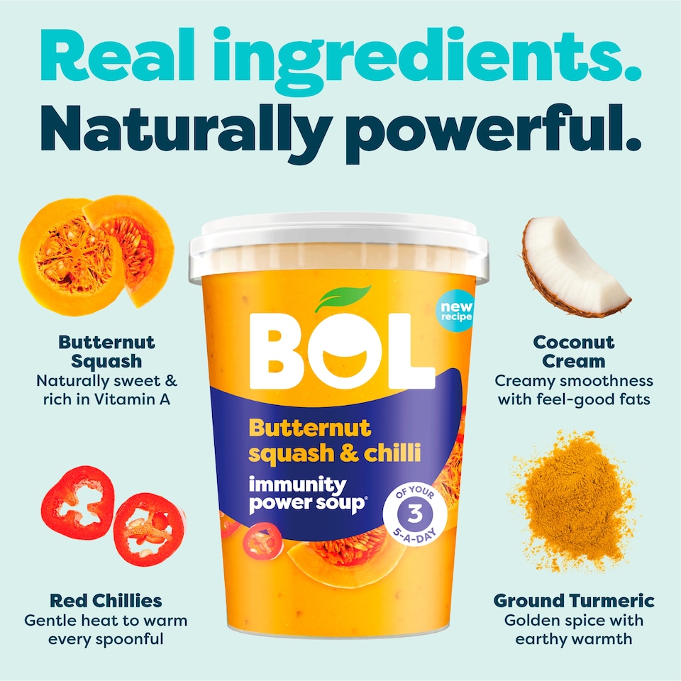 image 1 of BOL Butternut Squash & Chilli Power Soup 600g