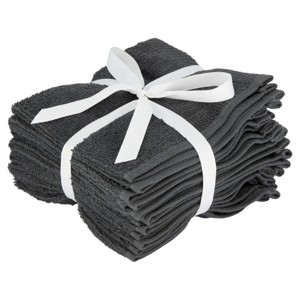 image 1 of Tesco Dark Grey Antimicrobial Hot Cloths 7Pk