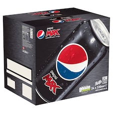 Pepsi Max No Sugar Cola Cans 24x330ml