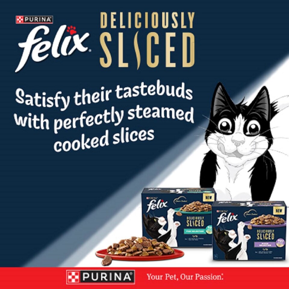 image 1 of FELIX Deliciously Sliced Fish Selection in Jelly Wet Cat Food 12x80g