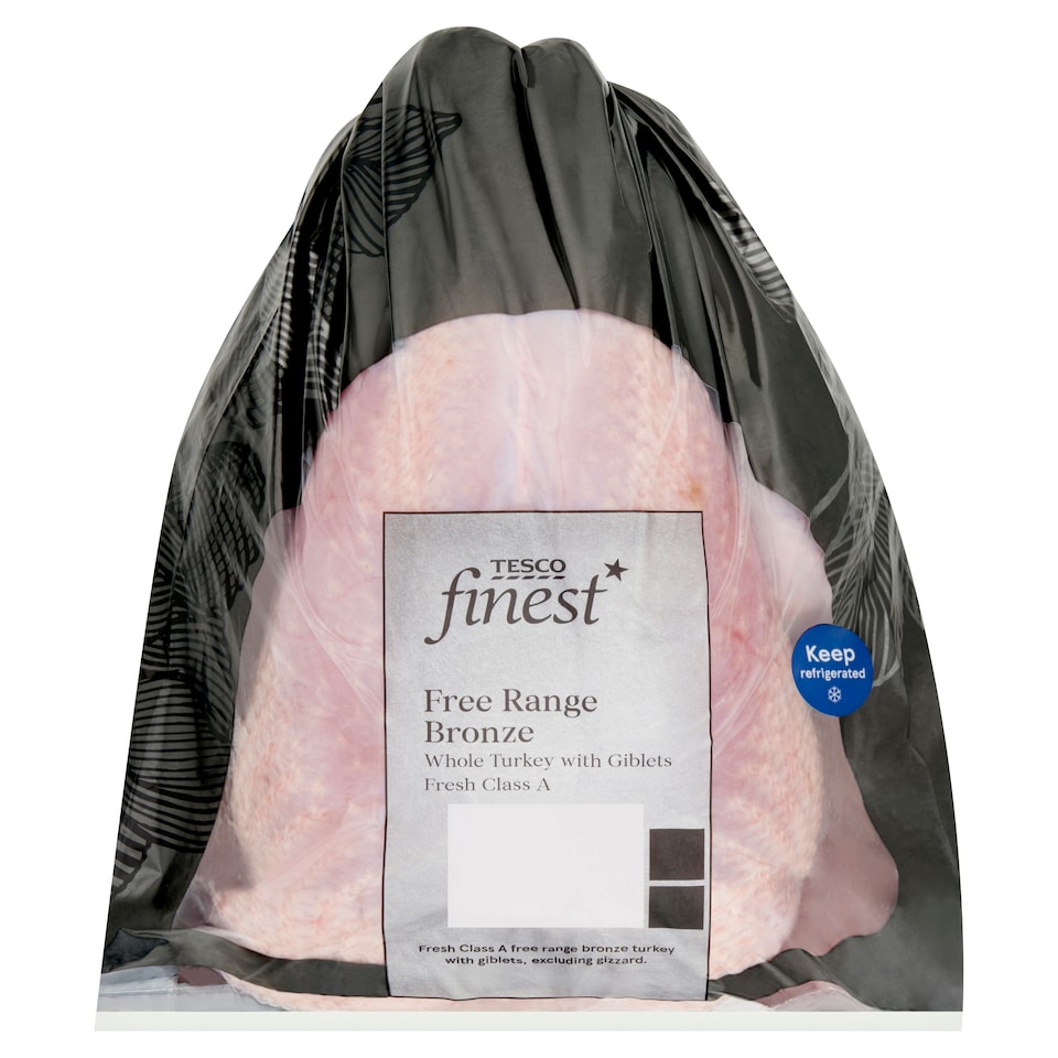 Tesco Finest Free Range Bronze Turkey With Giblets Large 7KG - 7.99KG