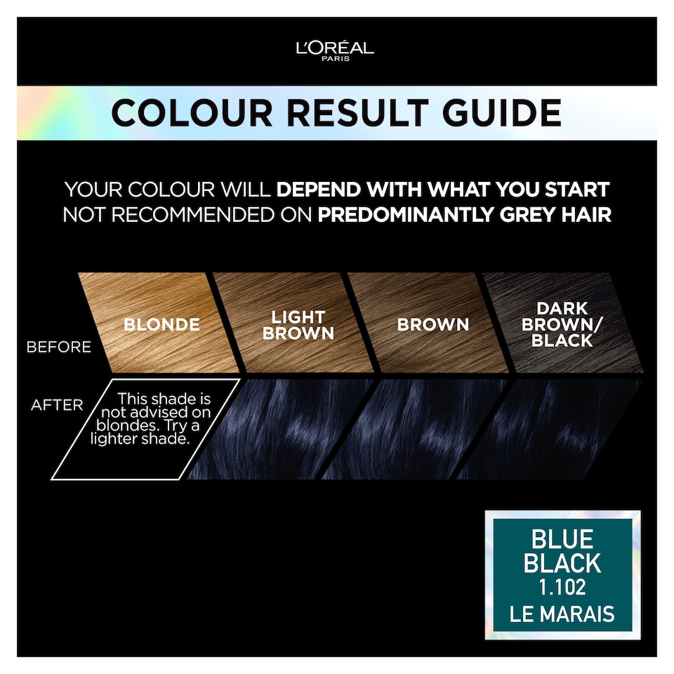 image 1 of L'Oreal Paris Preference Vivids 1.102 Blue Black Permanent Hair Dye