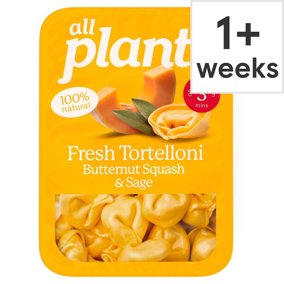 all plants Butternut Squash & Sage Tortelloni 250g