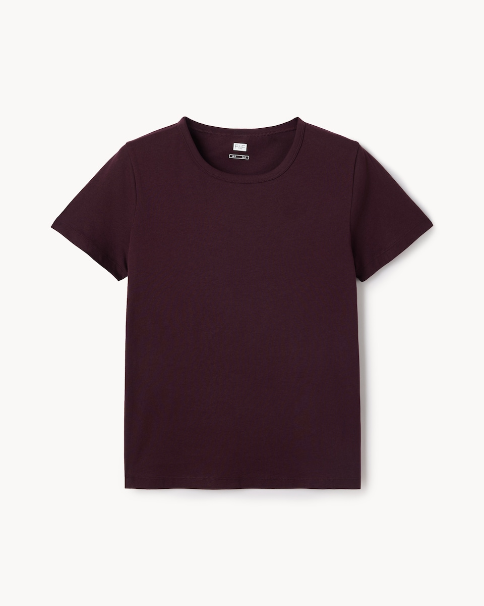 image 1 of F&F Pure Cotton Short Sleeved T-Shirt in Purple