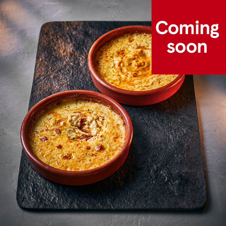 106. Tesco Finest Vintage Cheddar, Mozzarella & Chorizo Bake and Ultimate Cheeseboard Bake 600g (Serves 8)