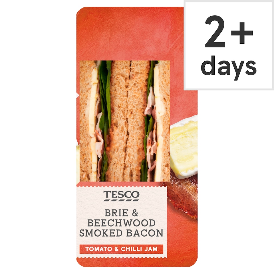 Tesco Brie & Smoked Bacon Sandwich with Chilli Jam