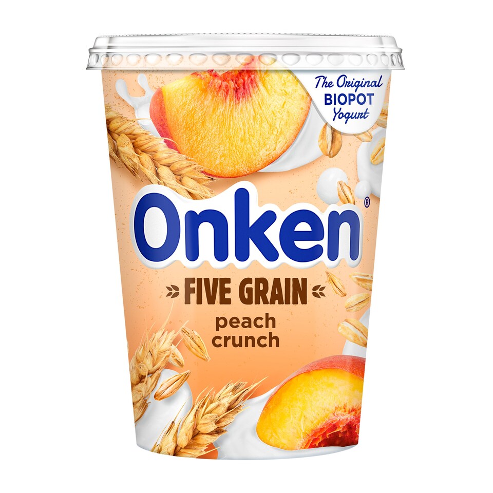 Onken Biopot Wholegrain Peach Yoghurt 450G