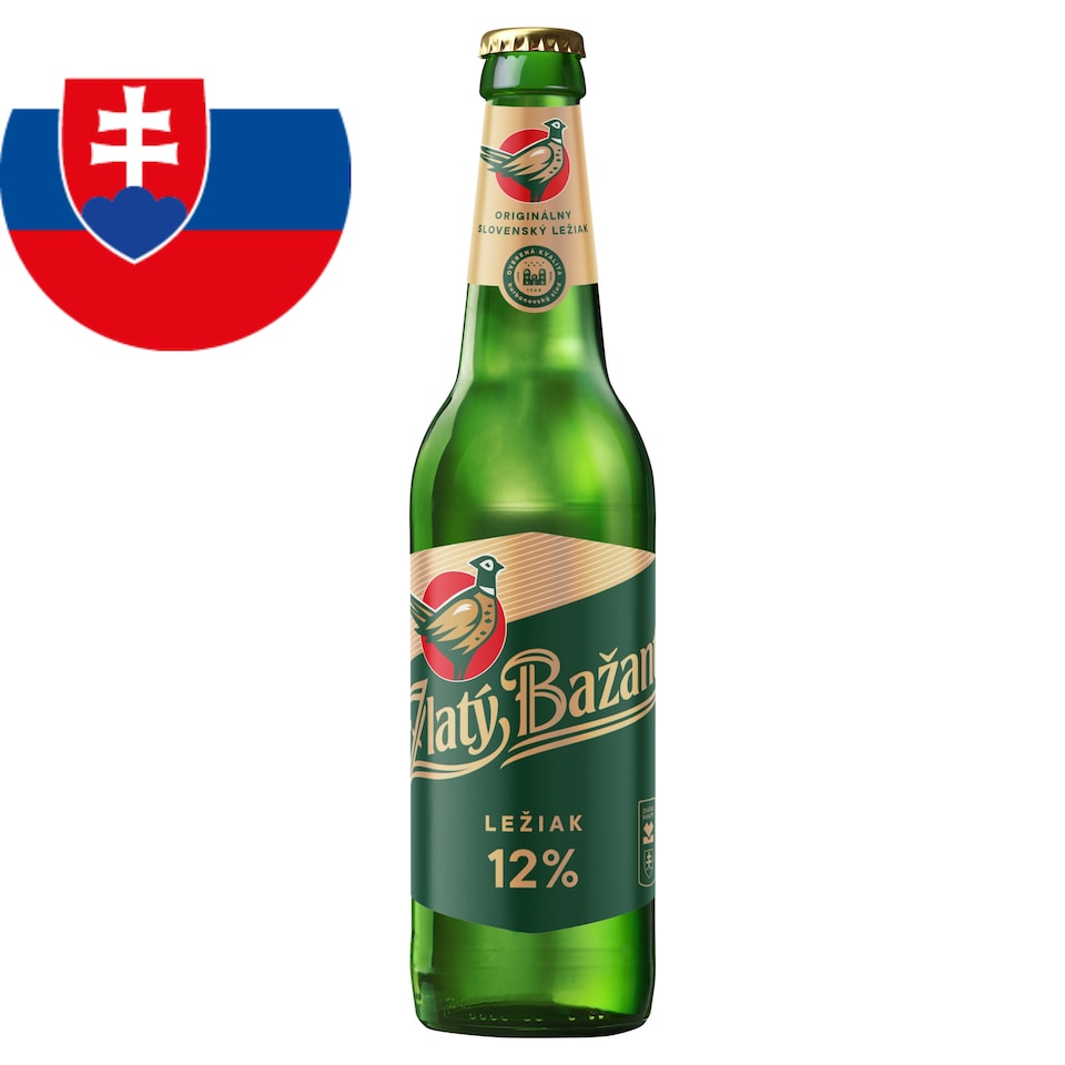 Zlatý Bažant 12% svetlý ležiak fľaša 500 ml