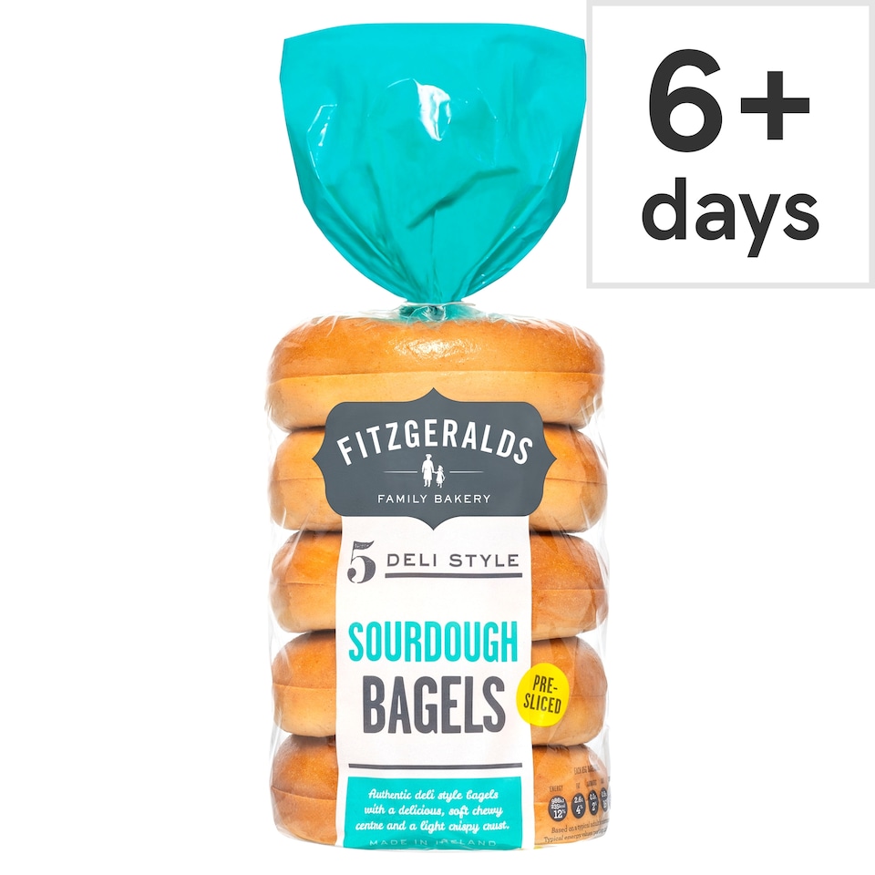 Fitzgeralds Sourdough Bagels 5 Pack