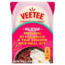 Veetee Malaysian Rendang Style Sauce & Thai Jasmine Rice Meal Kit 550g