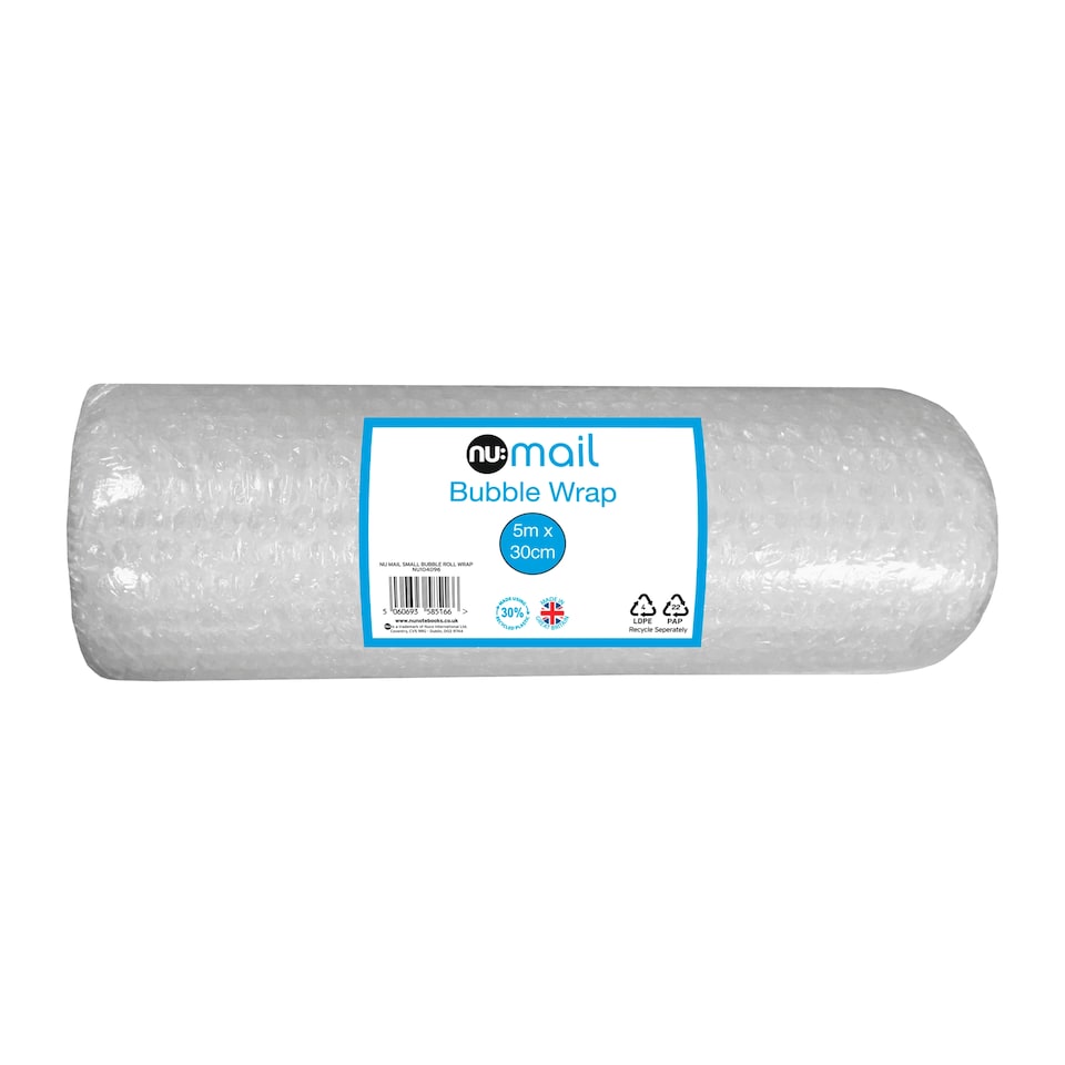 Nu Mail Bubble Wrap Roll Small 5M X 30Cm