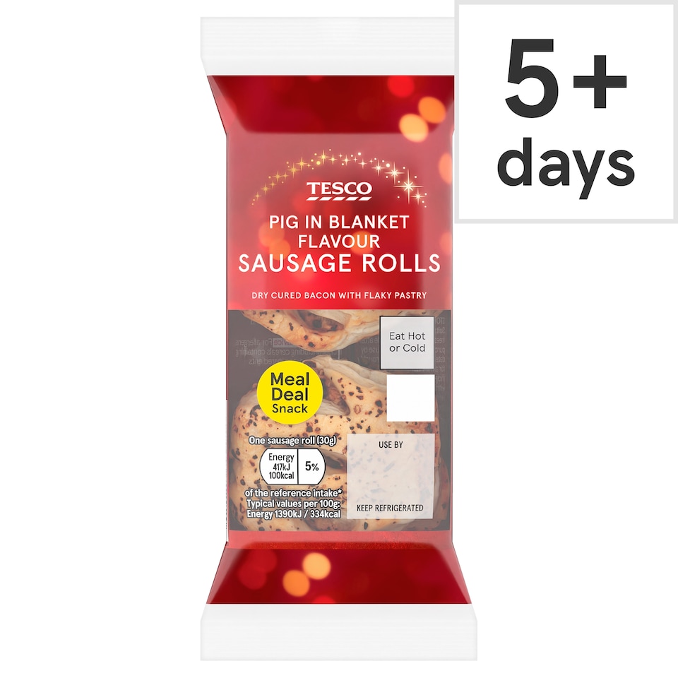 Tesco Pigs In Blanket Sausage Rolls 60g