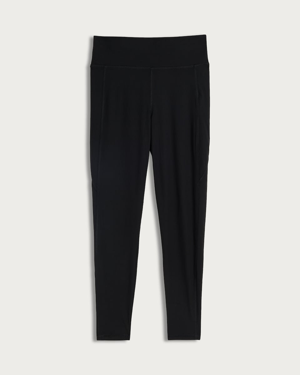 image 1 of F&F Active EVERYHOUR Ribbed Leggings in Black
