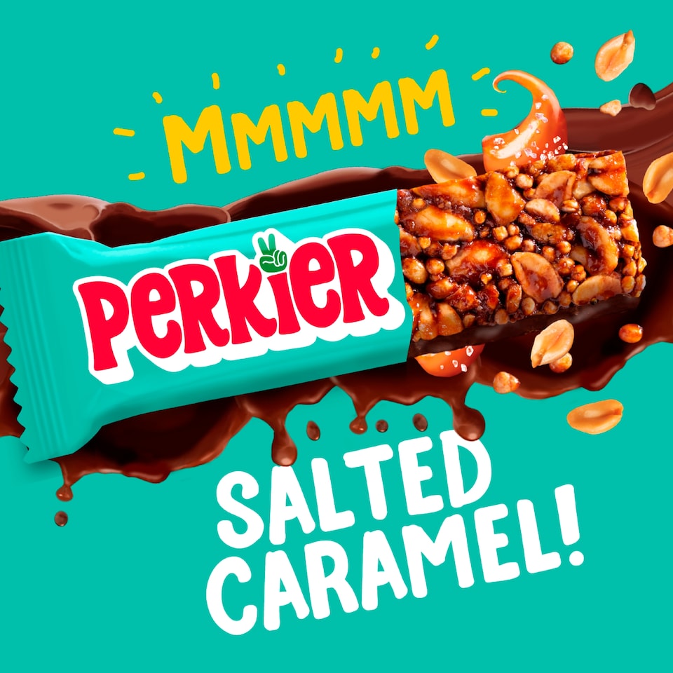 image 1 of Perkier Protein Bars - Salted Caramel Dark Chocolate 3 Pack 37g
