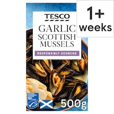 Tesco Garlic Scottish Mussels 500G