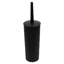 F&F Home Ribbed Black Plastic Toilet Brush