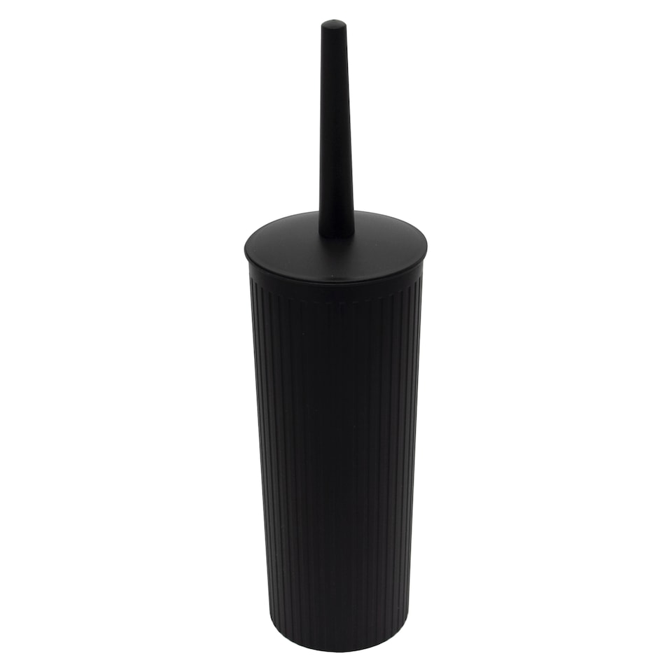 F&F Home Ribbed Black Plastic Toilet Brush