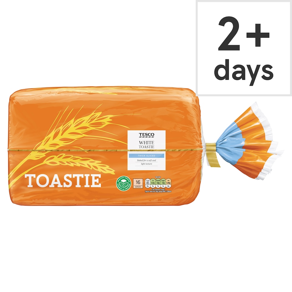 Tesco White Toastie Thick Sliced Bread 800g