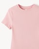 image 2 of F&F Cotton Rich Lettuce Hem T-Shirt in Light Pink