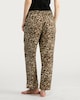 image 3 of F&F Pure Cotton Flannel Leopard Print Pyjama Bottoms in Multi Brown