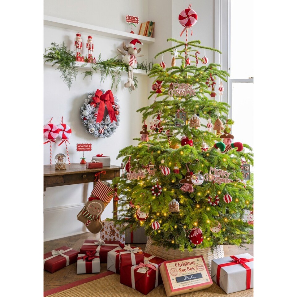 image 1 of Tesco Red & White Sweet Set Hanging Christmas Decorations