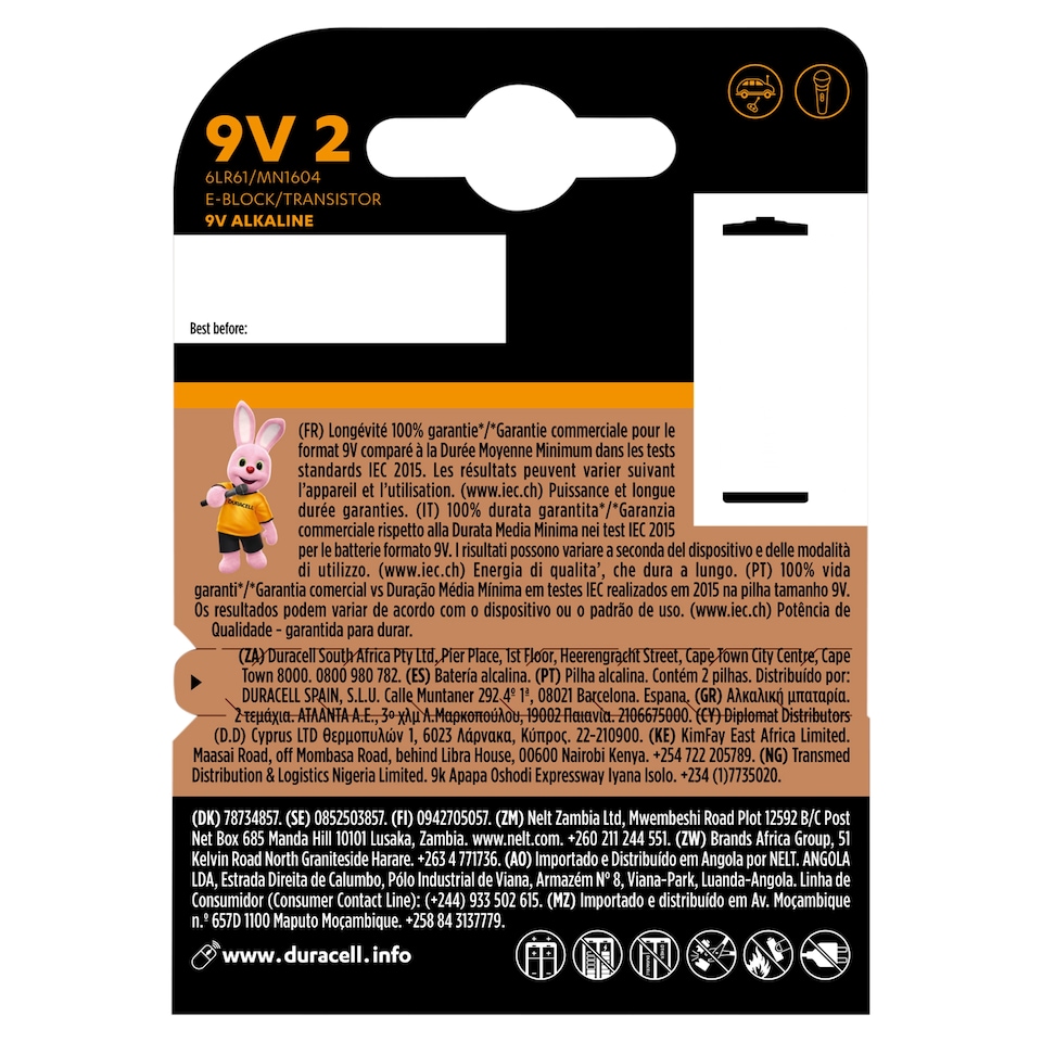 image 1 of Duracell Plus 9V 2 Pack