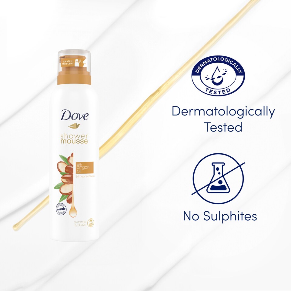 image 1 of Dove Shower Mousse Argan Oil 200Ml
