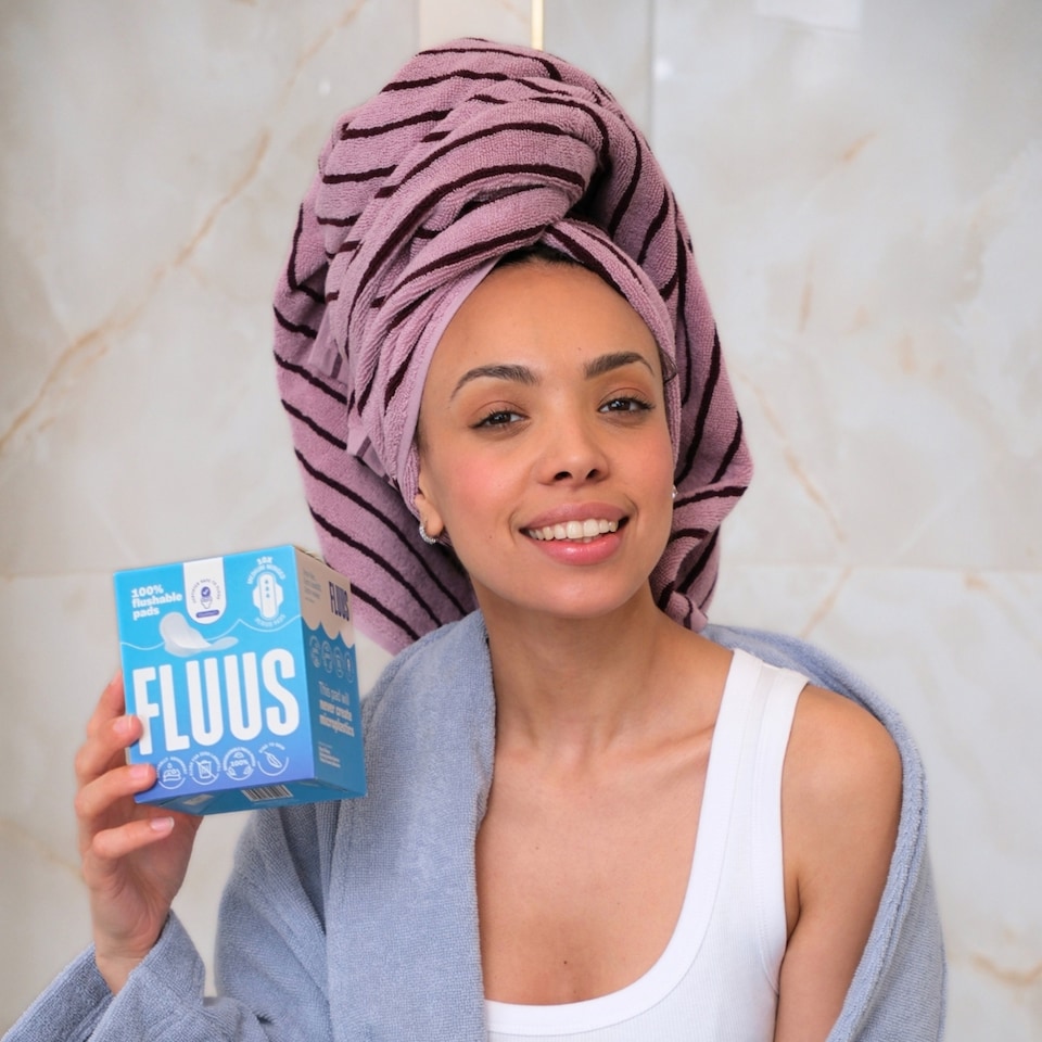 image 1 of Fluus Flushable Pads Medium 10s