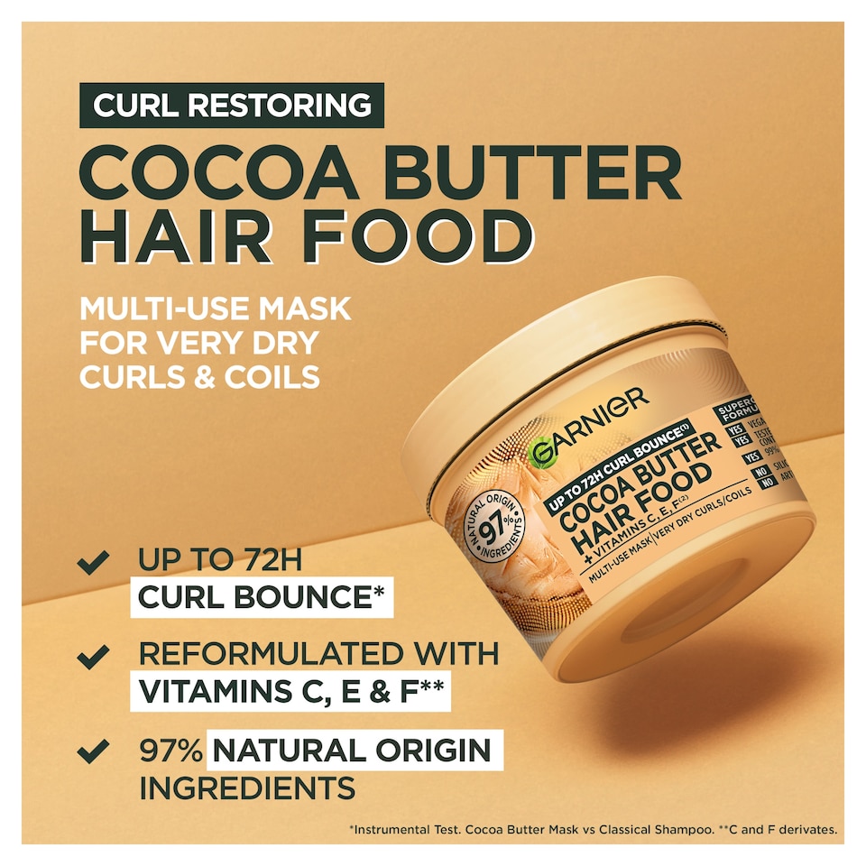 image 1 of Garnier Ultimate Blends Hair Cocoa Butter 3In1 Mask 390Ml