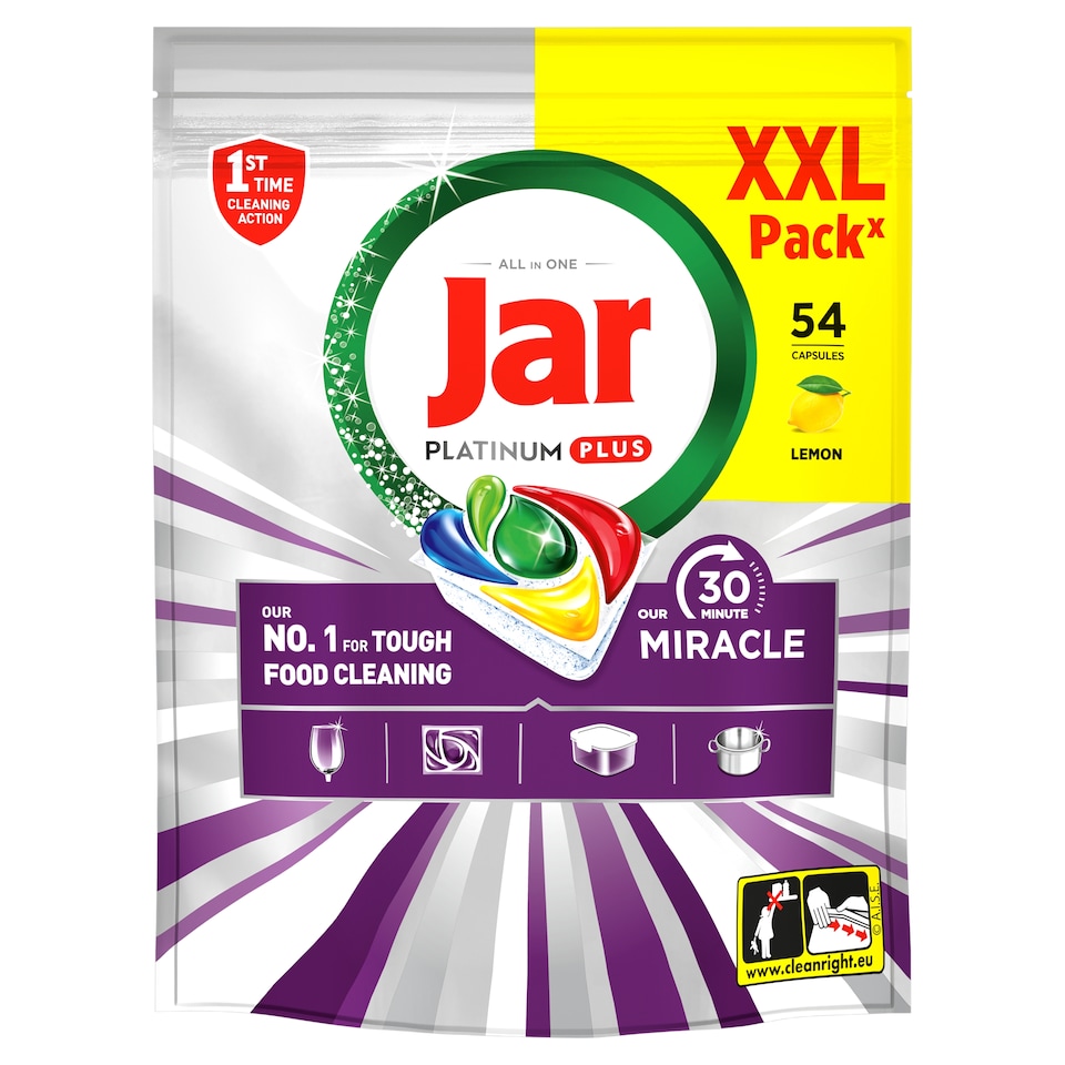 Jar Our 30 Minute Miracle Platinum Plus Kapsle Do Myčky Nádobí, 54 X