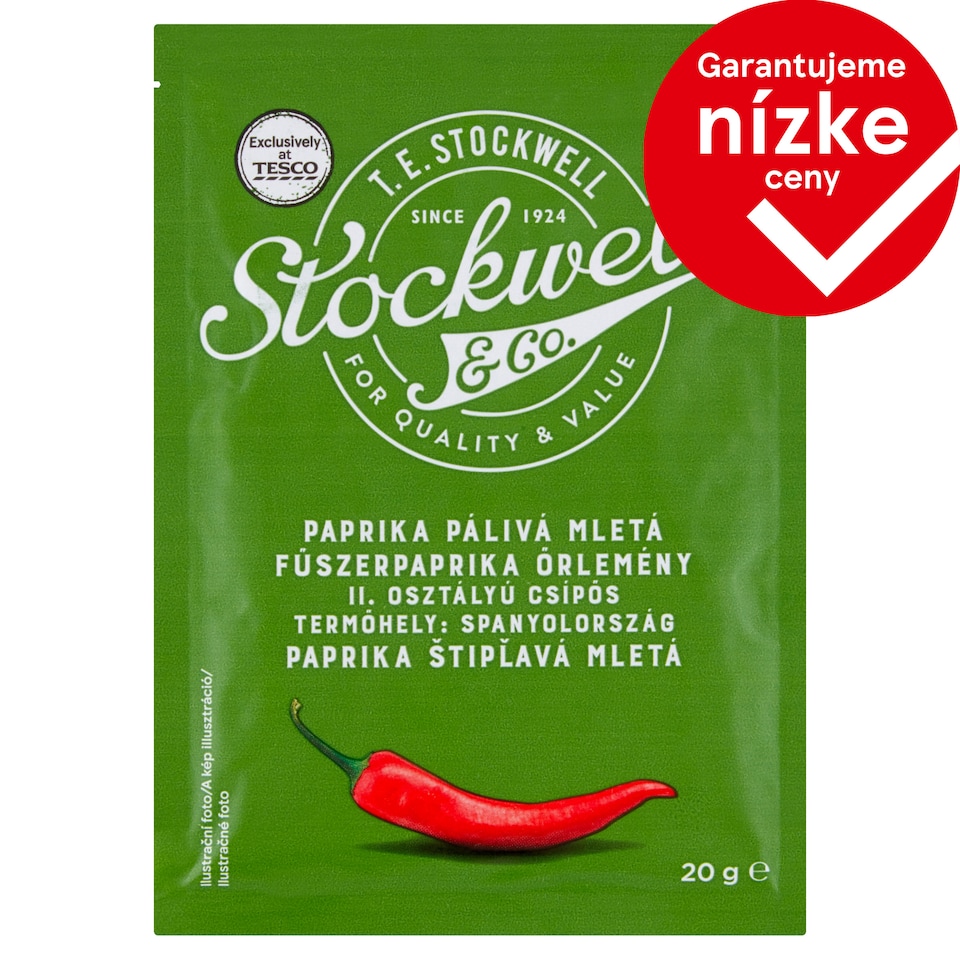 Stockwell & Co. Paprika štipľavá mletá 20 g