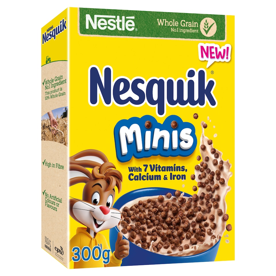 image 1 of Nestlé Nesquik Chocolate Minis Cereal 300g