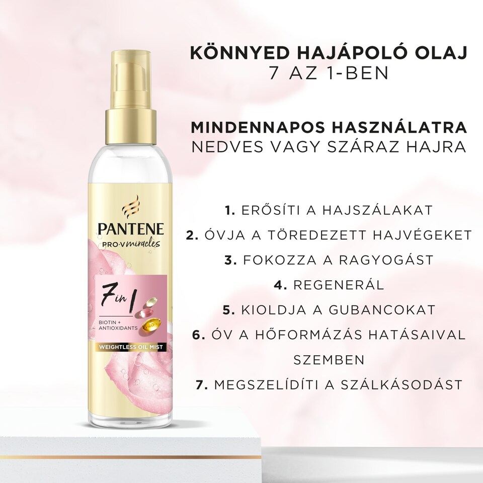 Pantene Pro V Miracles 7az1-ben hajolaj-permet biotinnal 145ml 1. kép