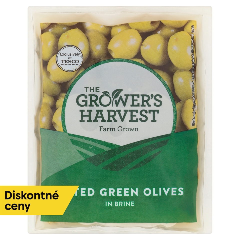 The Grower's Harvest Pitted Green Olives in Brine 195 g